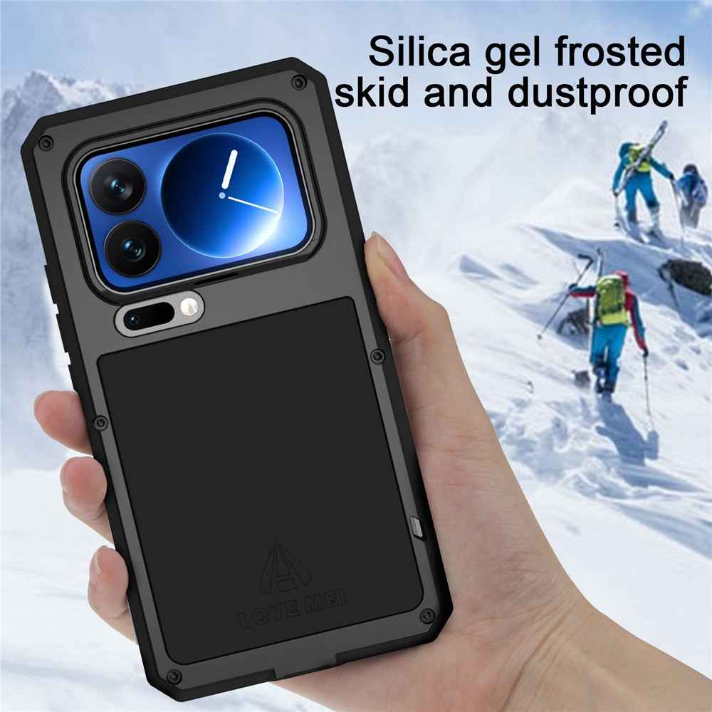 LOVE MEI For Xiaomi 17 Pro Case Tempered Glass Screen Protector Metal + Silicone Phone Cover - Green