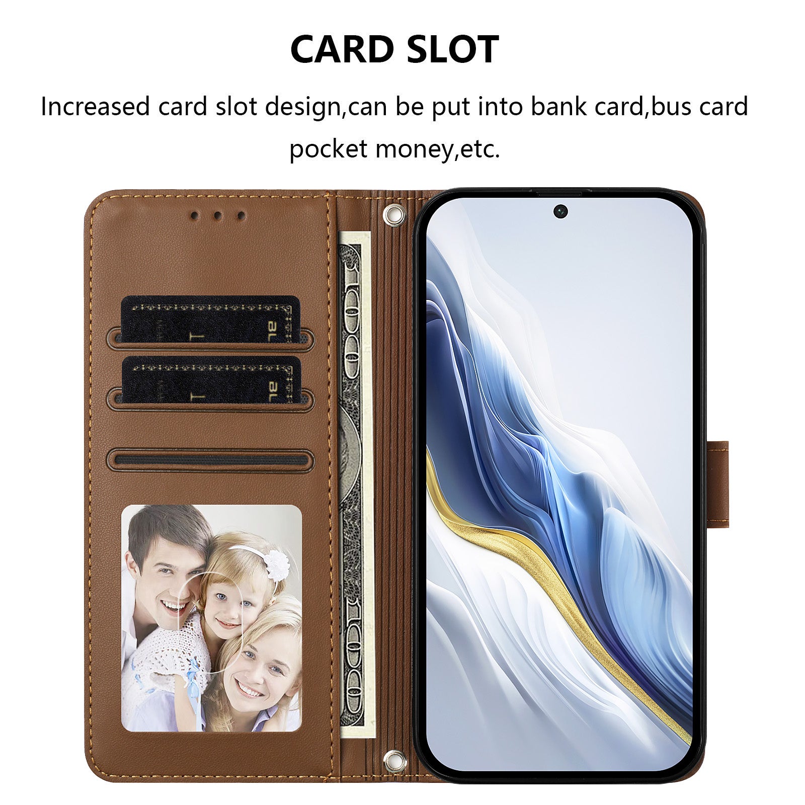 For Samsung Galaxy A57 5G Wallet Case with Wrist Strap Love Cat Pattern Imprint Leather Phone Cover - Brown