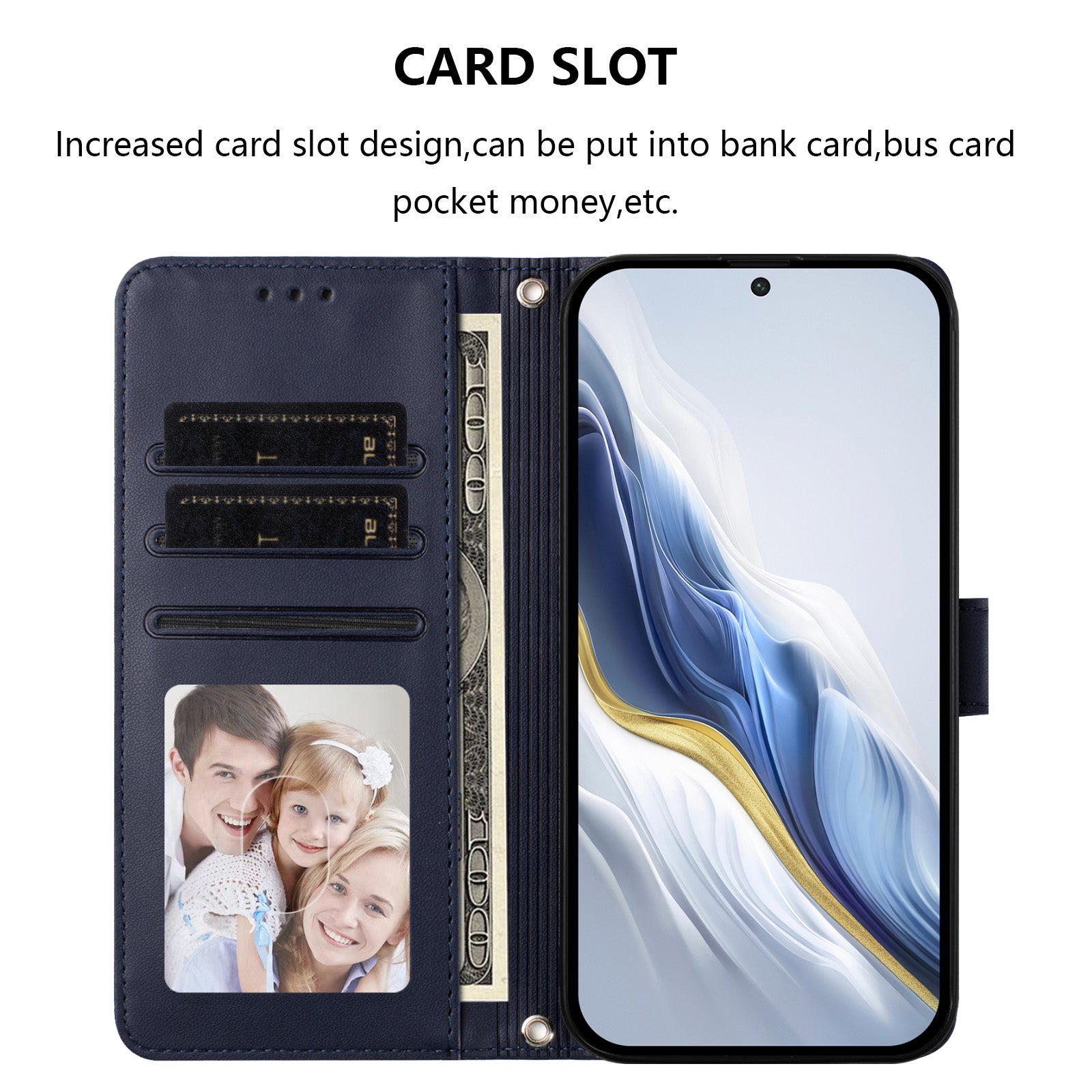 For Samsung Galaxy A57 5G Wallet Case with Wrist Strap Love Cat Pattern Imprint Leather Phone Cover - Blue