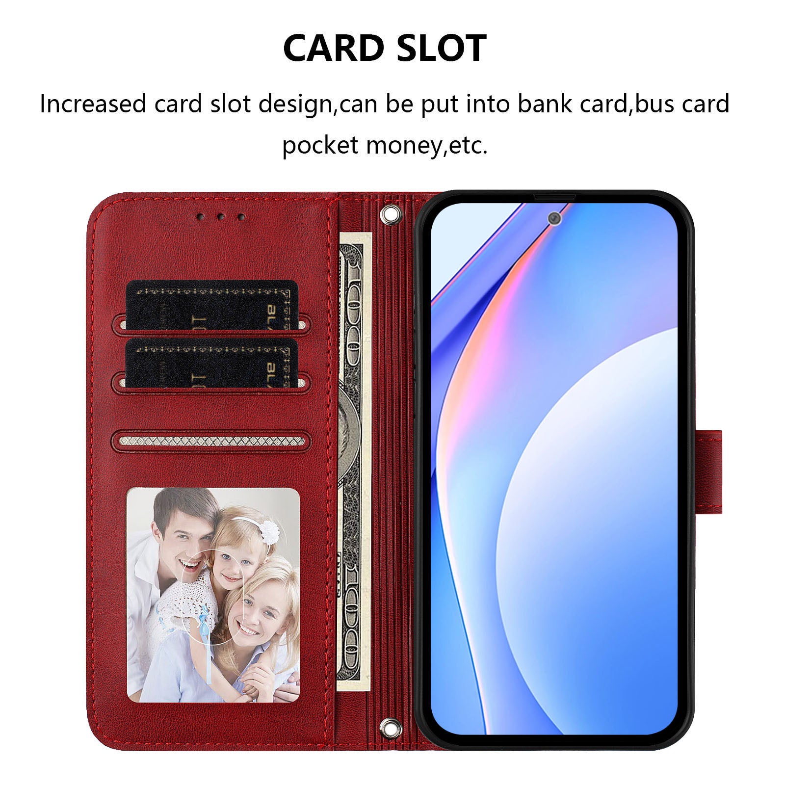 For Samsung Galaxy A57 5G Case Panda Imprint RFID Blocking Wallet Leather Phone Cover with Wrist Strap - Wine Red