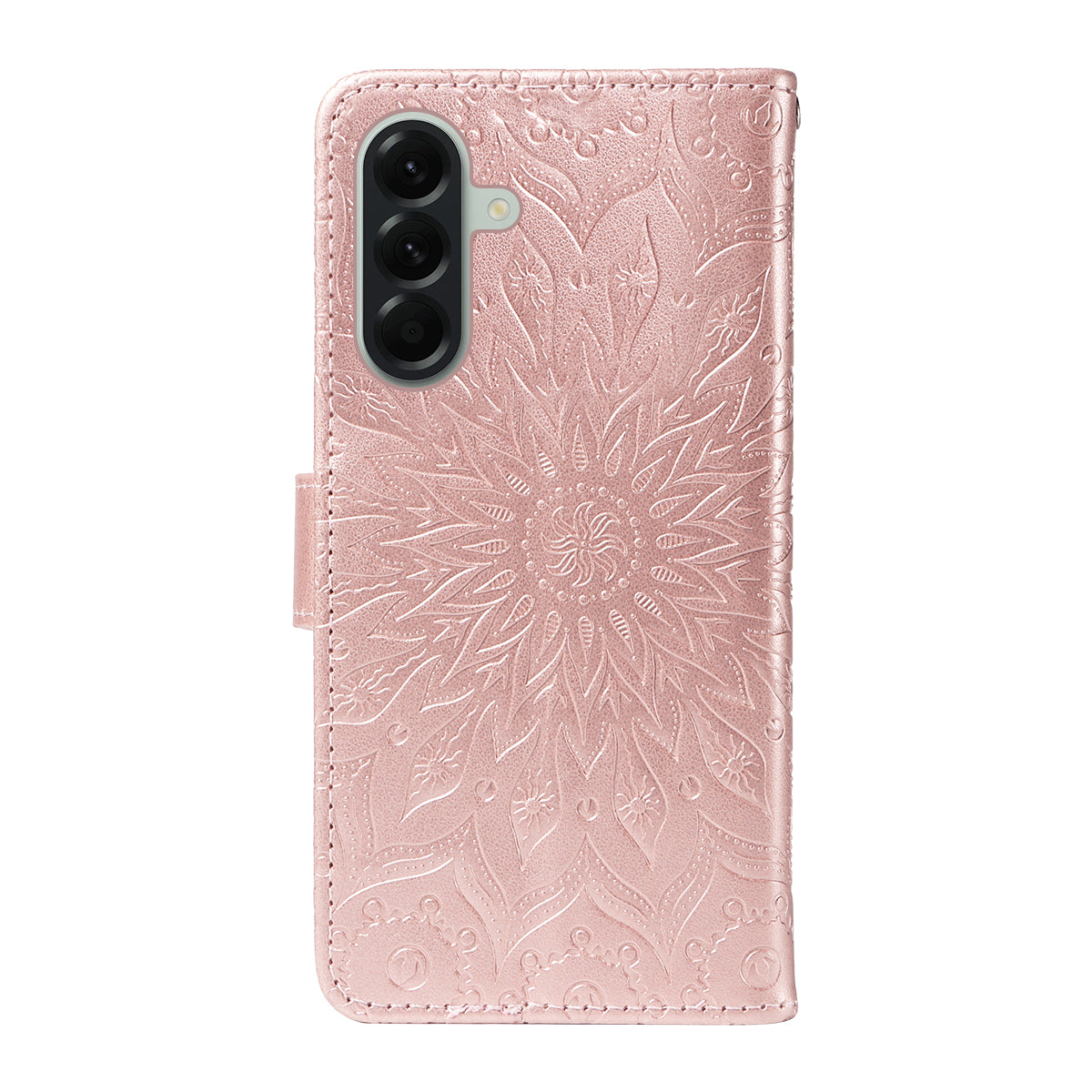 For Samsung Galaxy A57 5G Leather Wallet Case Sunflower Imprinted Phone Cover -  Rose Gold