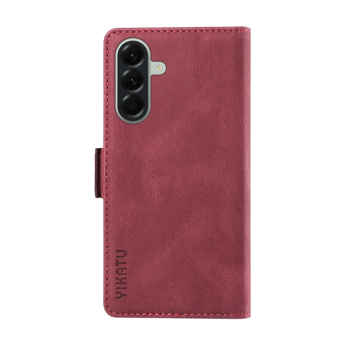 For Samsung Galaxy A57 5G Leather Case YIKATU YK-005 Skin-touch Feeling Wallet Phone Cover - Wine Red