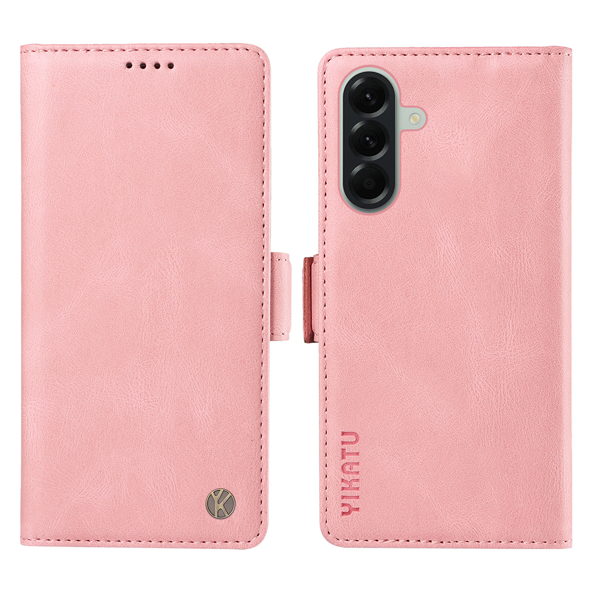 For Samsung Galaxy A57 5G Leather Case YIKATU YK-005 Skin-touch Feeling Wallet Phone Cover - Pink