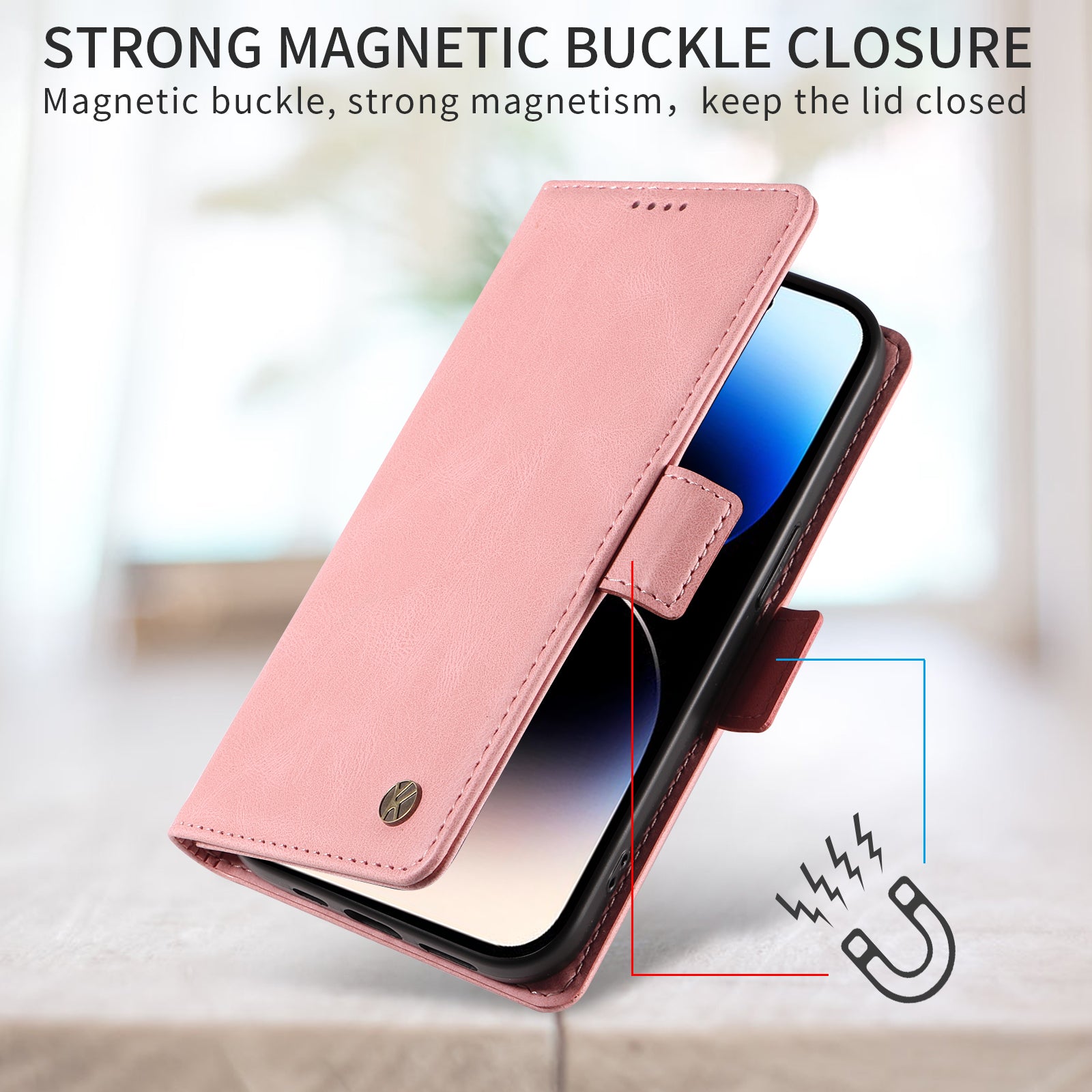 For Samsung Galaxy A57 5G Leather Case YIKATU YK-005 Skin-touch Feeling Wallet Phone Cover - Pink