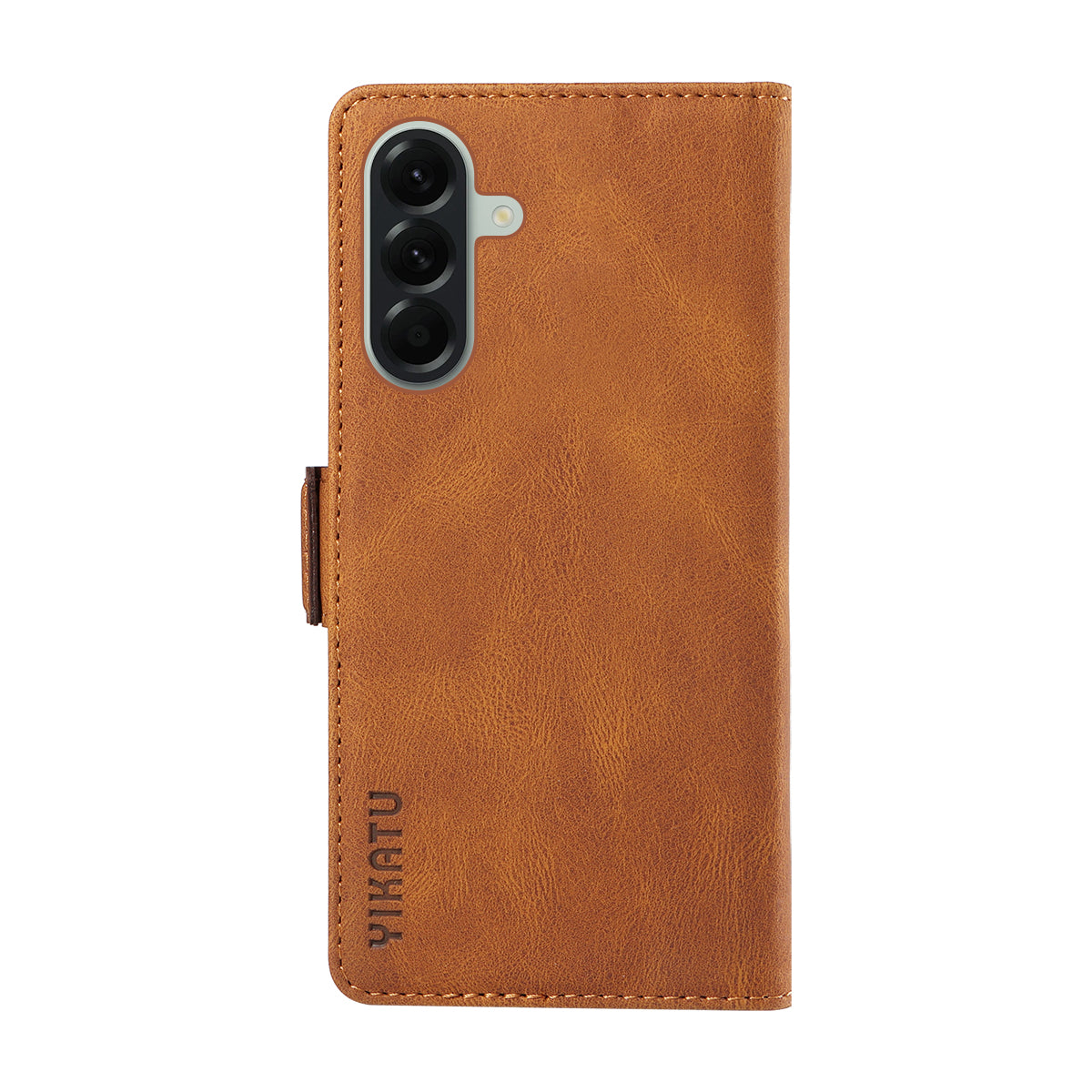 For Samsung Galaxy A57 5G Leather Case YIKATU YK-005 Skin-touch Feeling Wallet Phone Cover - Brown