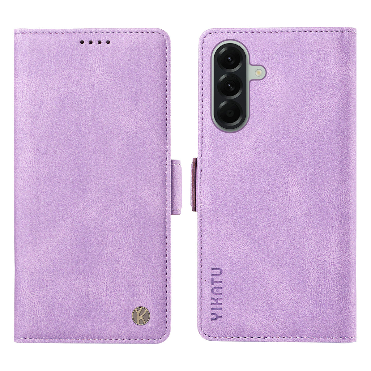 For Samsung Galaxy A57 5G Leather Case YIKATU YK-005 Skin-touch Feeling Wallet Phone Cover - Purple