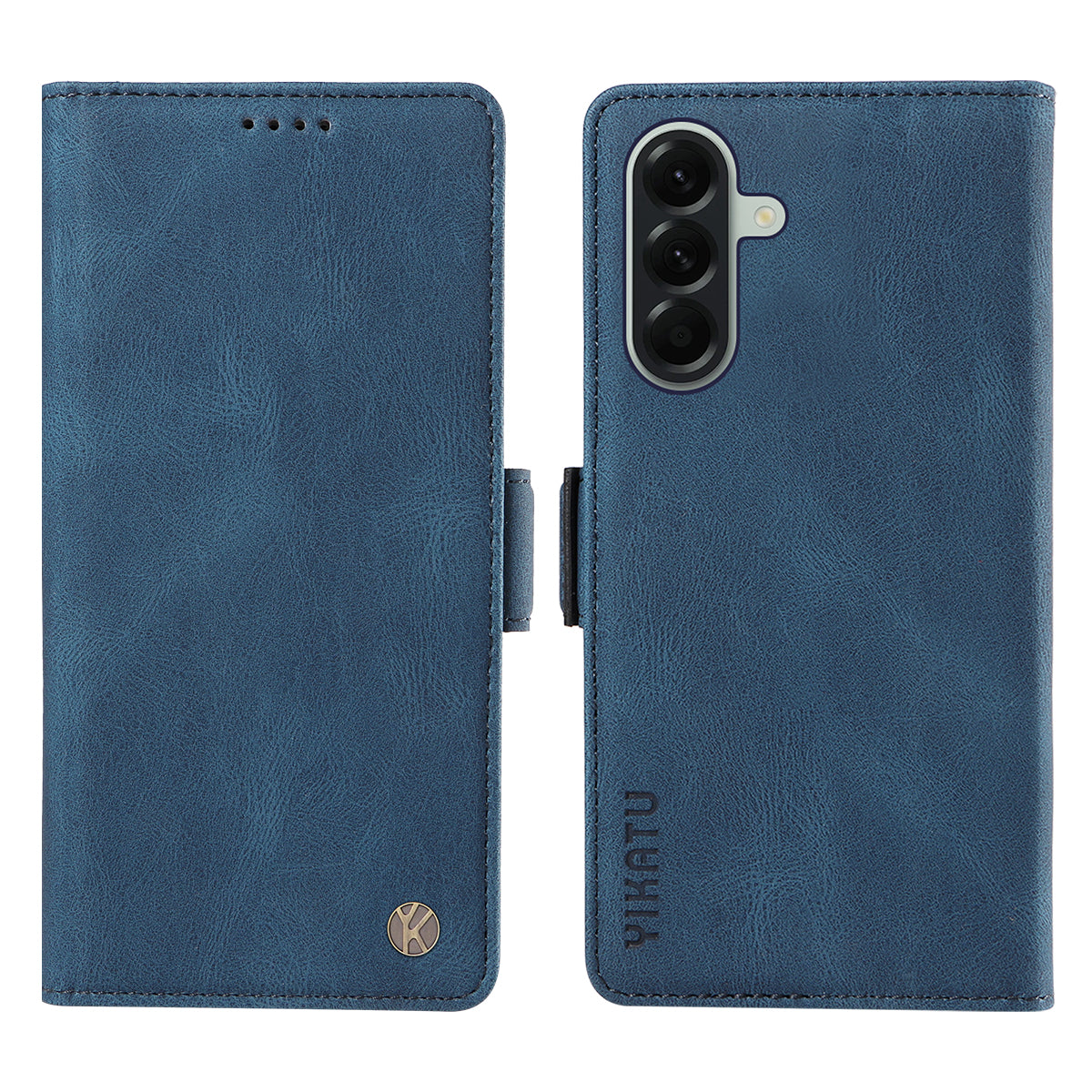 For Samsung Galaxy A57 5G Leather Case YIKATU YK-005 Skin-touch Feeling Wallet Phone Cover - Blue