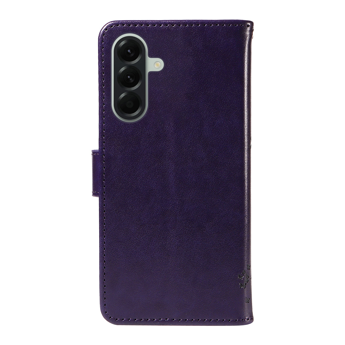 For Samsung Galaxy A57 5G Phone Case with Stand Cat Tree Pattern Leather Wallet Mobile Cover - Purple