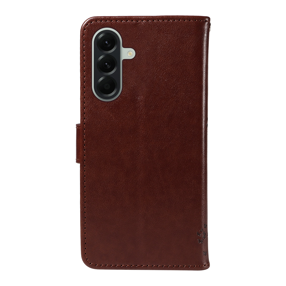 For Samsung Galaxy A57 5G Phone Case with Stand Cat Tree Pattern Leather Wallet Mobile Cover - Coffee