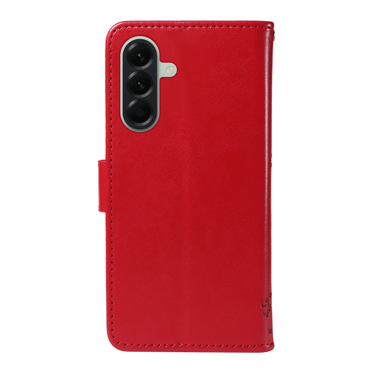 For Samsung Galaxy A57 5G Phone Case with Stand Cat Tree Pattern Leather Wallet Mobile Cover - Red