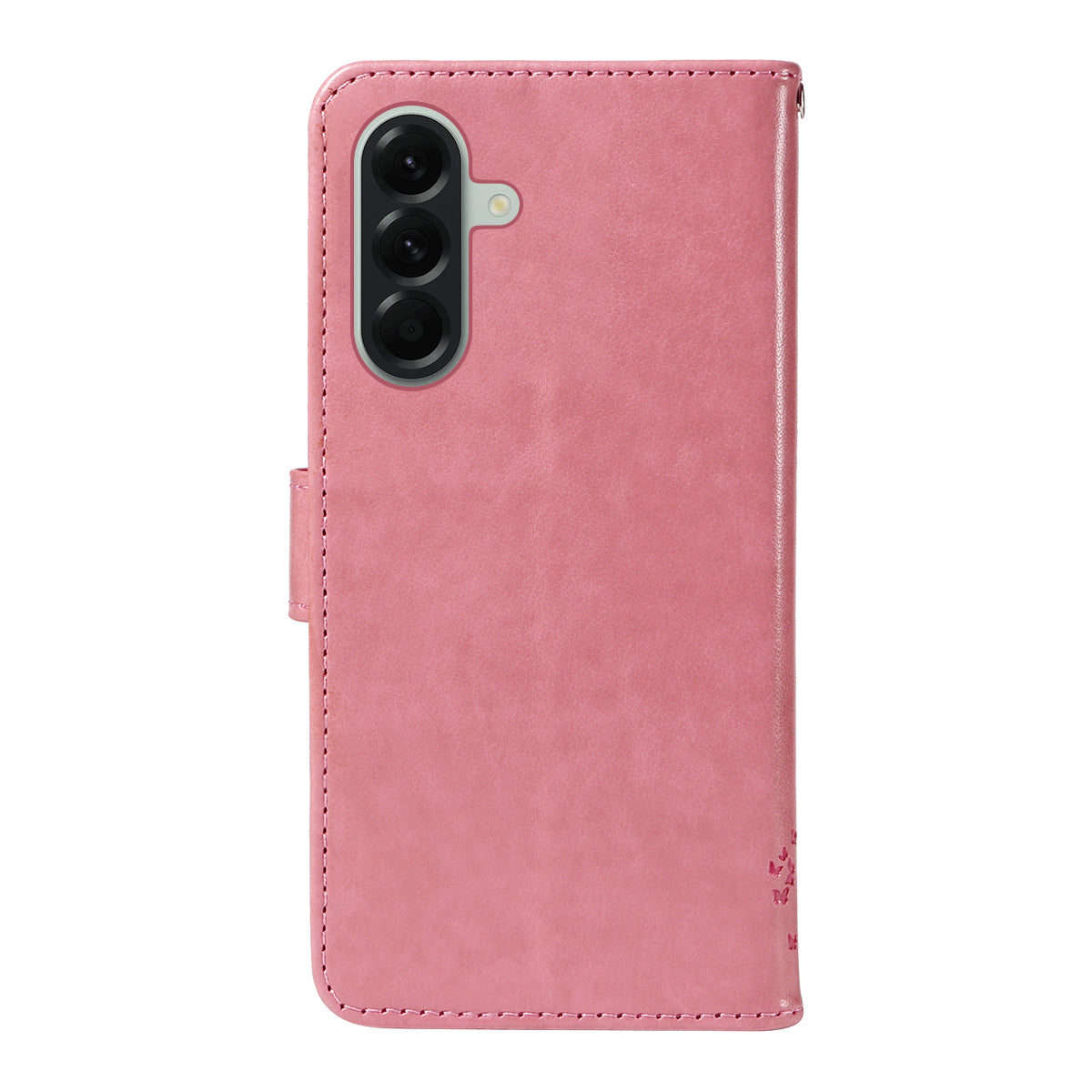 For Samsung Galaxy A57 5G Phone Case with Stand Cat Tree Pattern Leather Wallet Mobile Cover - Pink