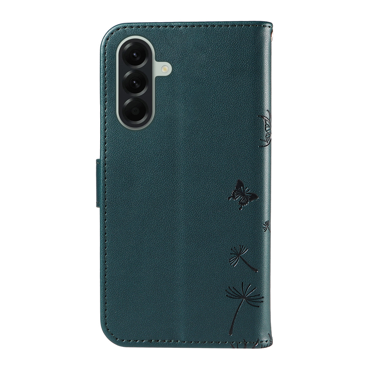 For Samsung Galaxy A57 5G Leather Wallet Case with Strap Dandelion Imprint Phone Stand Cover - Blue