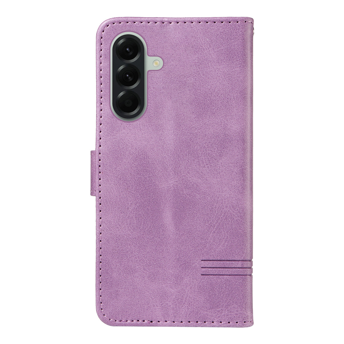 For Samsung Galaxy A57 5G Wallet Case T-Shape Lines Leather Phone Cover Stand -  Light Purple