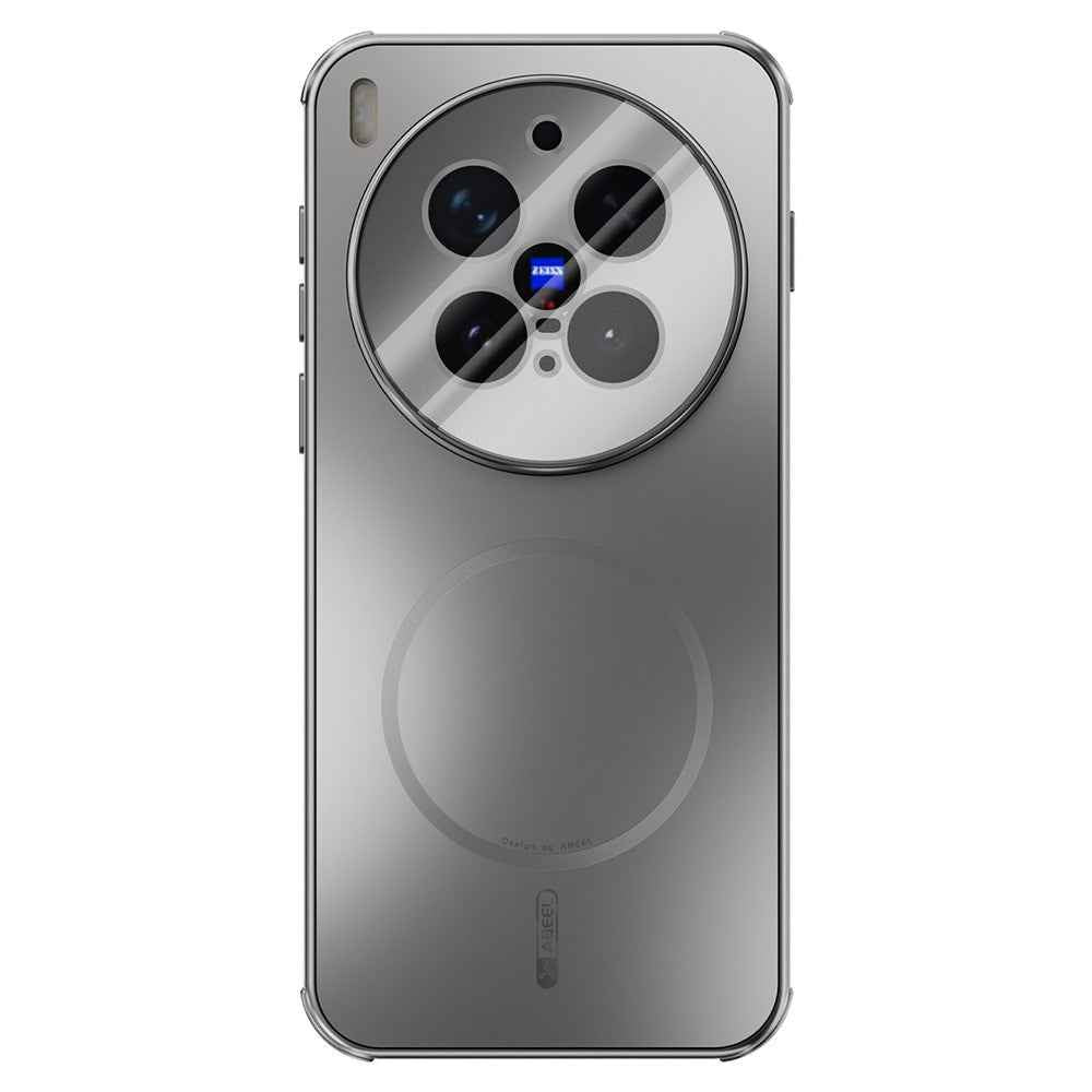 ABEEL For vivo X300 Pro 5G Magnetic Case TPU PC Cooling Matte Phone Back Cover with Lens Film - Titanium Grey