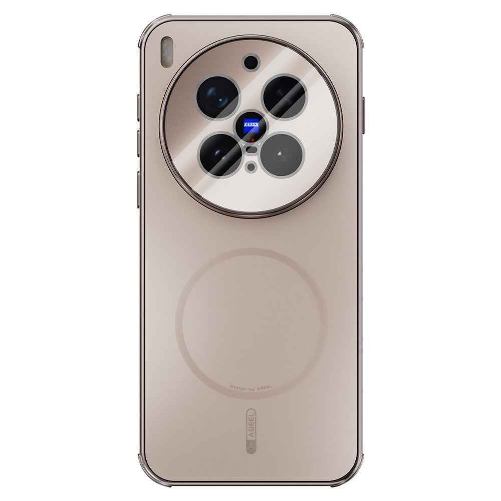 ABEEL For vivo X300 Pro 5G Magnetic Case TPU PC Cooling Matte Phone Back Cover with Lens Film - Gold
