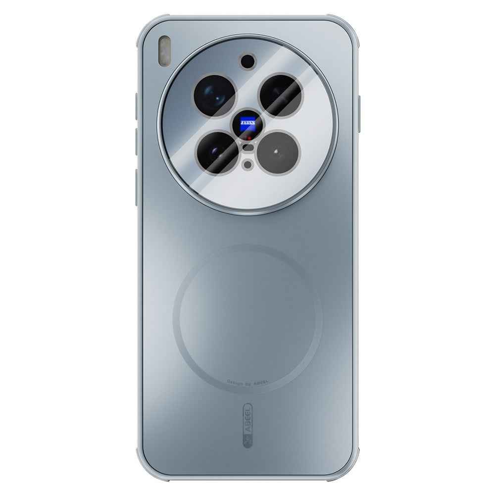ABEEL For vivo X300 Pro 5G Magnetic Case TPU PC Cooling Matte Phone Back Cover with Lens Film - Baby Blue