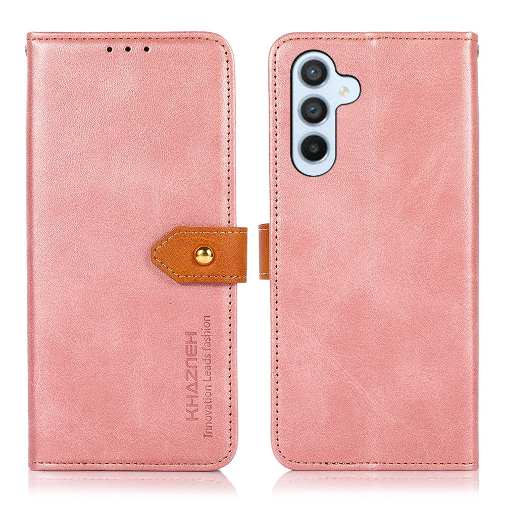 KHAZNEH For Samsung Galaxy A57 5G Wallet Phone Case Stand Leather Flip Cover - Rose Gold