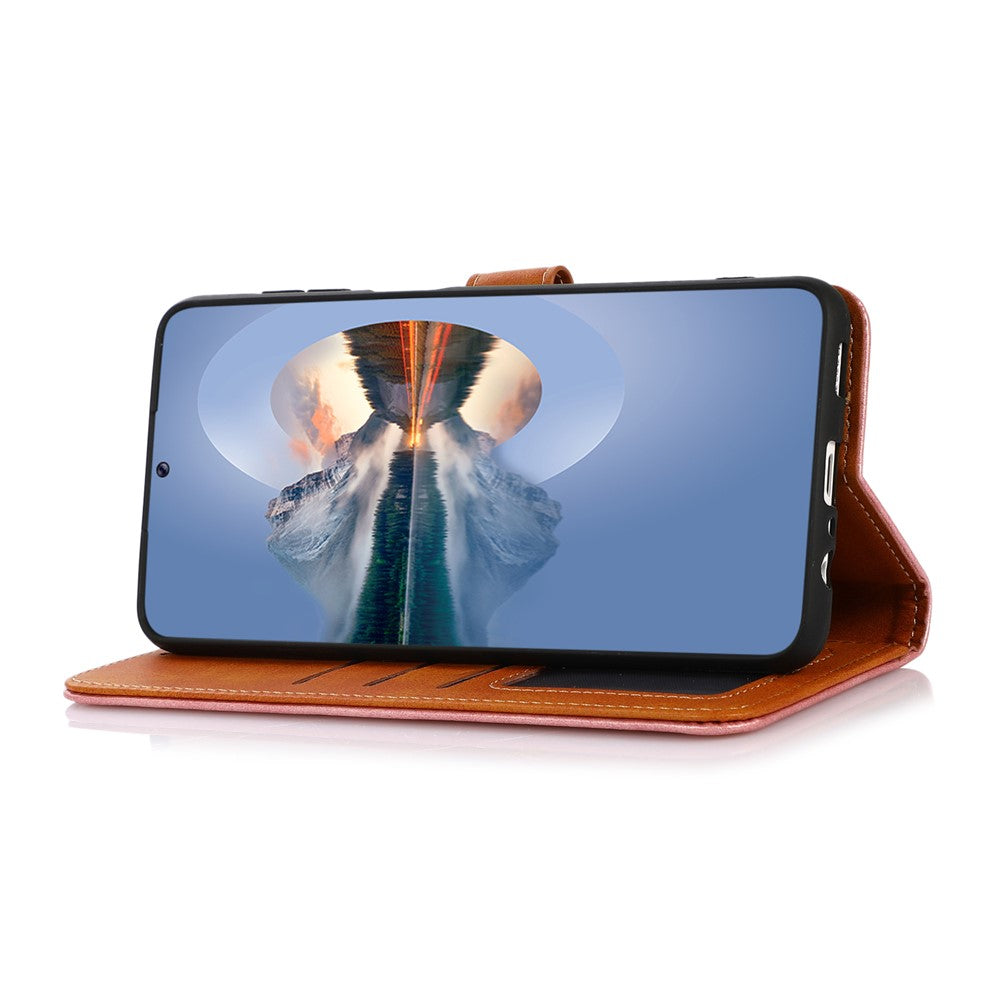 KHAZNEH For Samsung Galaxy A57 5G Wallet Phone Case Stand Leather Flip Cover - Rose Gold