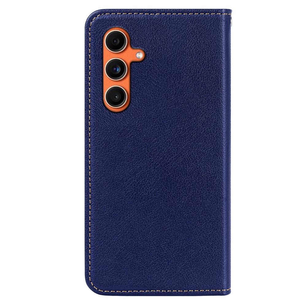 For Samsung Galaxy A57 5G Case Wallet RFID Blocking Leather Phone Cover Strong Magnetic Closure - Blue