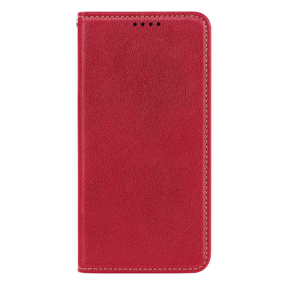 For Samsung Galaxy A57 5G Case Wallet RFID Blocking Leather Phone Cover Strong Magnetic Closure - Red