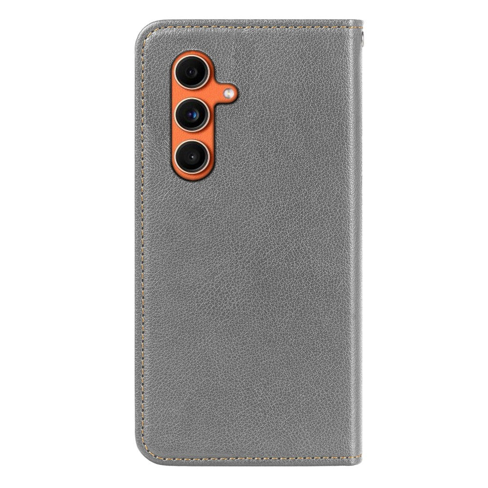 For Samsung Galaxy A57 5G Case Wallet RFID Blocking Leather Phone Cover Strong Magnetic Closure - Grey