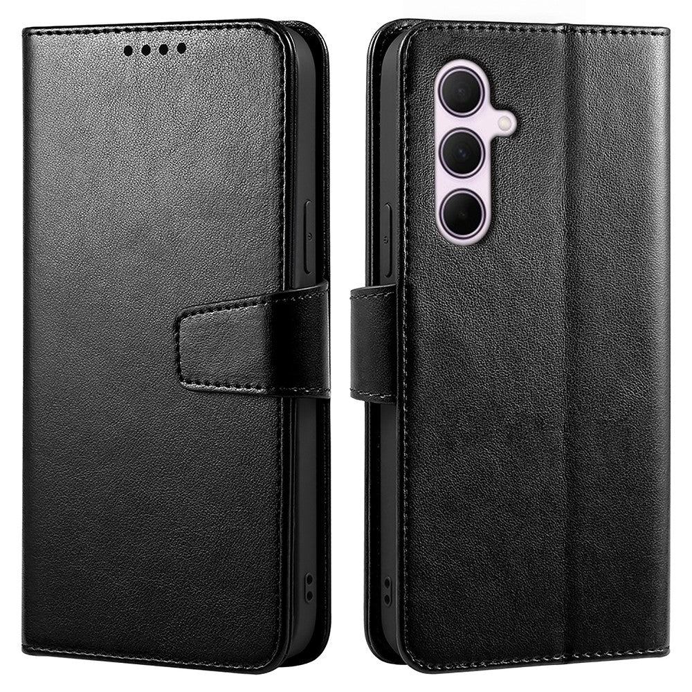 For Samsung Galaxy A57 5G Case Stand Card Holder Wallet Leather Phone Cover - Black