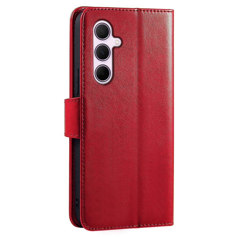 For Samsung Galaxy A57 5G Case Stand Card Holder Wallet Leather Phone Cover - Red