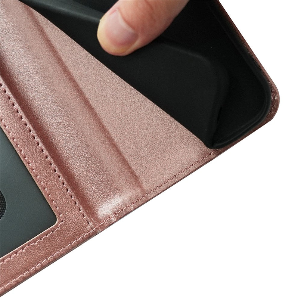 For Samsung Galaxy A57 5G Case Stand Card Holder Wallet Leather Phone Cover - Rose Gold