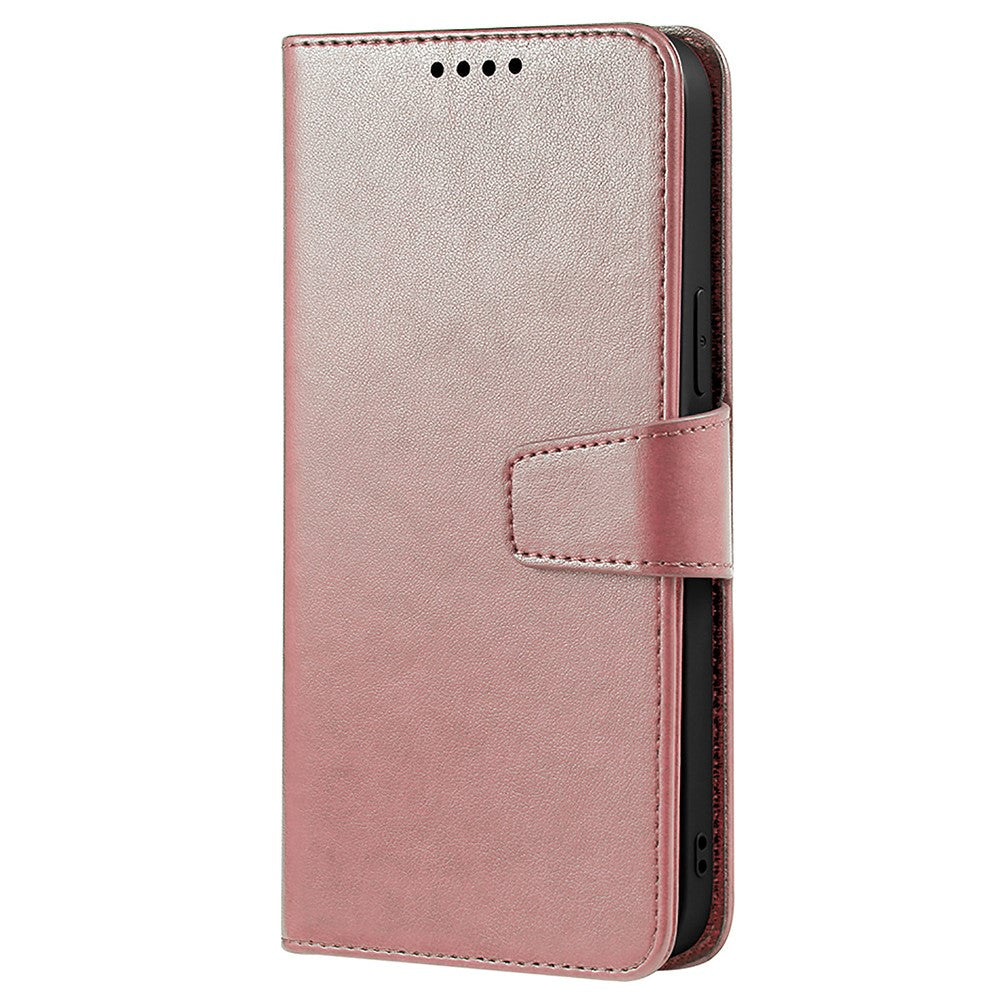 For Samsung Galaxy A57 5G Case Stand Card Holder Wallet Leather Phone Cover - Rose Gold