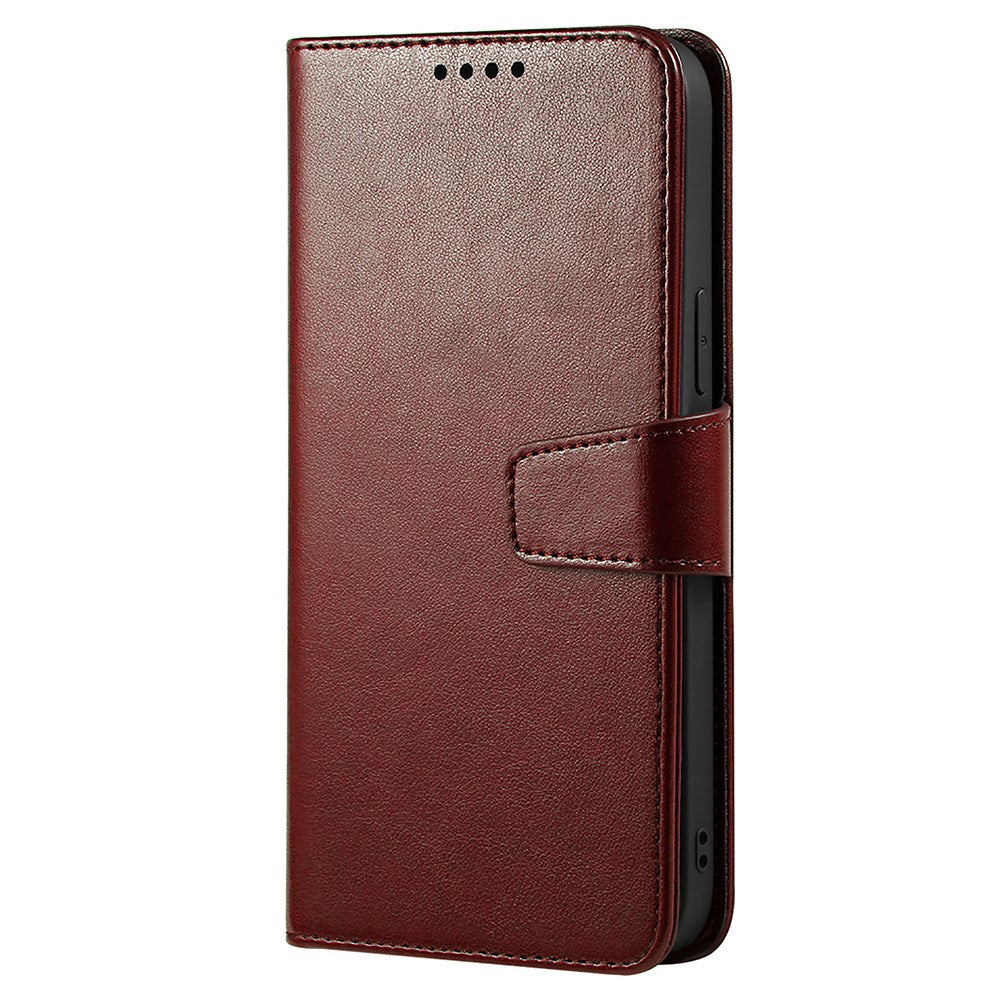 For Samsung Galaxy A57 5G Case Stand Card Holder Wallet Leather Phone Cover - Brown
