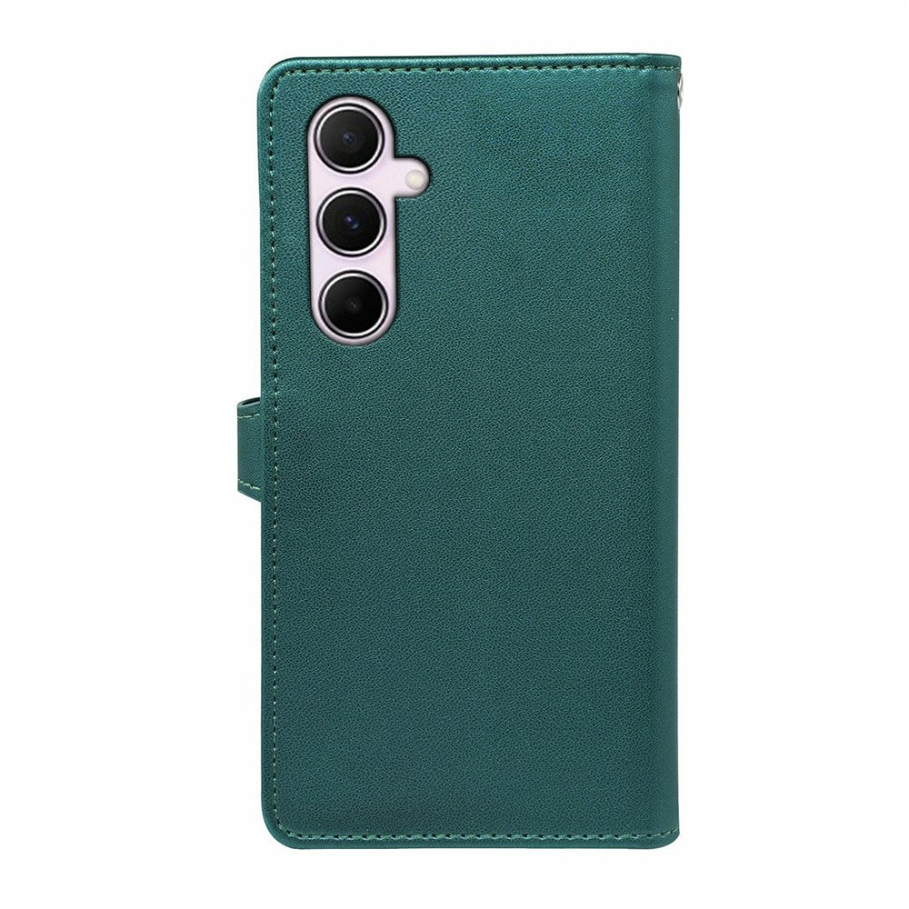 For Samsung Galaxy A57 5G Case with 9 Card Slots PU Leather Stand Phone Cover - Green