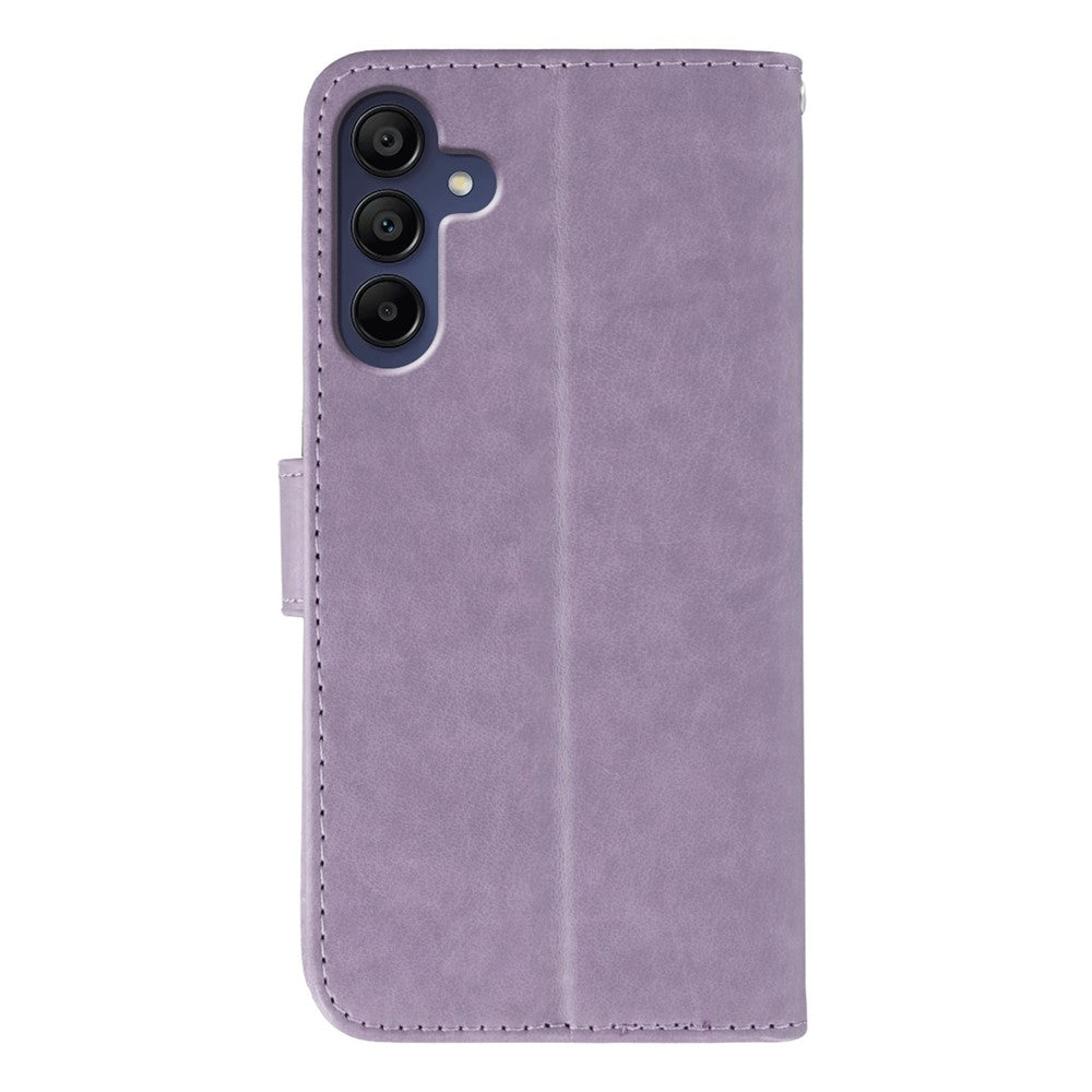For Samsung Galaxy A57 5G Case PU Leather Flip Wallet Phone Cover with Strap - Purple