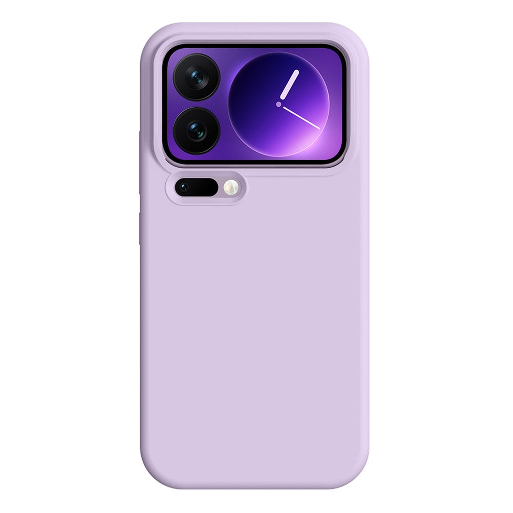 For Xiaomi 17 Pro Max Magnetic Case Skin-friendly Liquid Silicone + PC Phone Cover - Light Purple