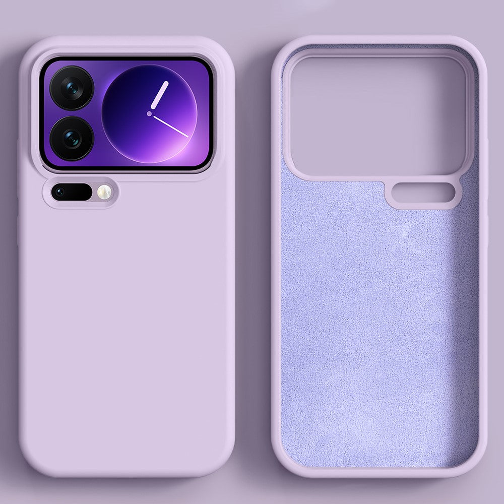 For Xiaomi 17 Pro Max Magnetic Case Skin-friendly Liquid Silicone + PC Phone Cover - Light Purple