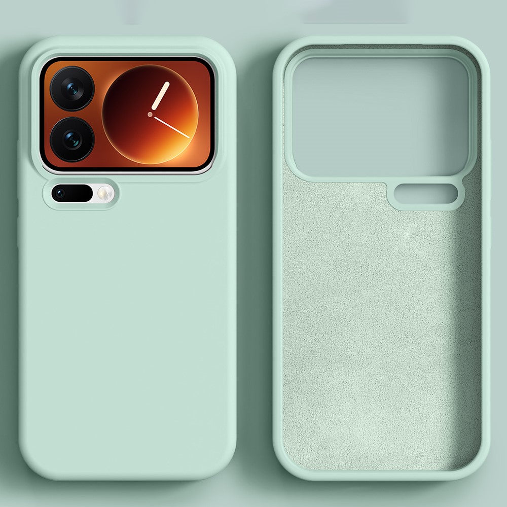 For Xiaomi 17 Pro Max Magnetic Case Skin-friendly Liquid Silicone + PC Phone Cover - Light Green
