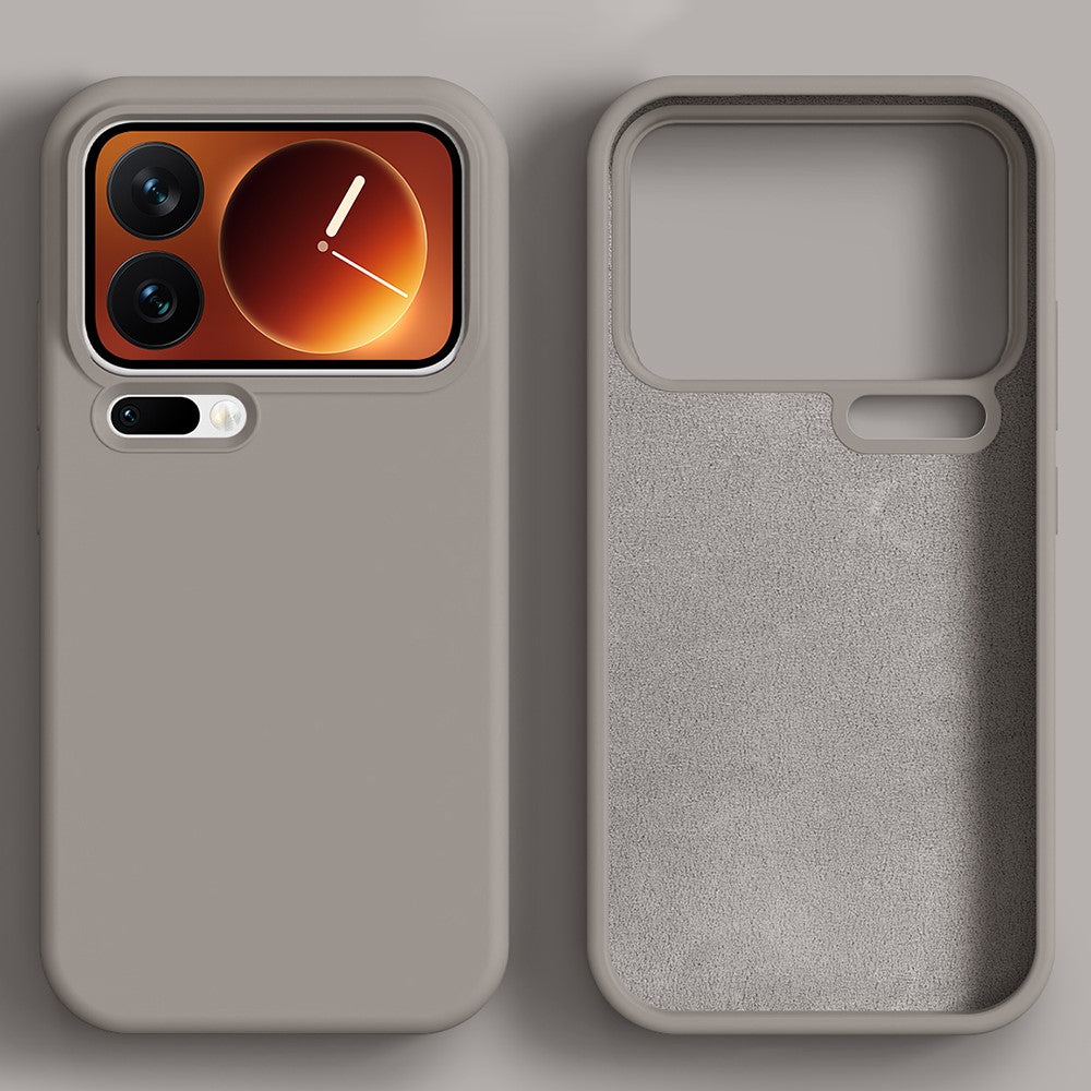 For Xiaomi 17 Pro Max Magnetic Case Skin-friendly Liquid Silicone + PC Phone Cover - Dark Grey