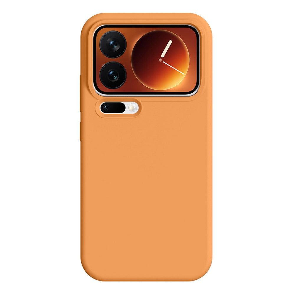 For Xiaomi 17 Pro Max Magnetic Case Skin-friendly Liquid Silicone + PC Phone Cover - Orange