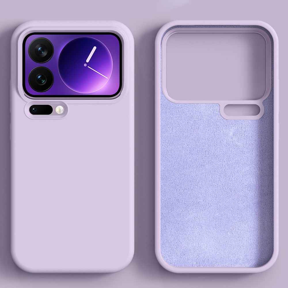 For Xiaomi 17 Pro Magnetic Case Skin-friendly Liquid Silicone + PC Phone Cover - Light Purple