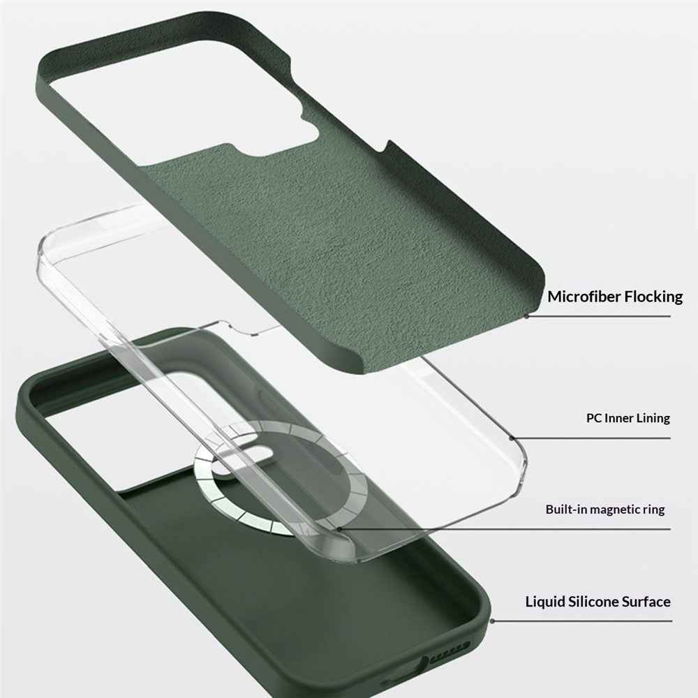 For Xiaomi 17 Pro Magnetic Case Skin-friendly Liquid Silicone + PC Phone Cover - Baby Blue