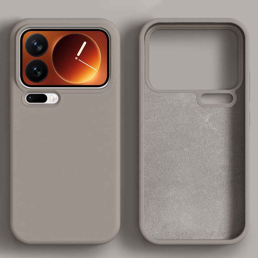 For Xiaomi 17 Pro Magnetic Case Skin-friendly Liquid Silicone + PC Phone Cover - Dark Grey