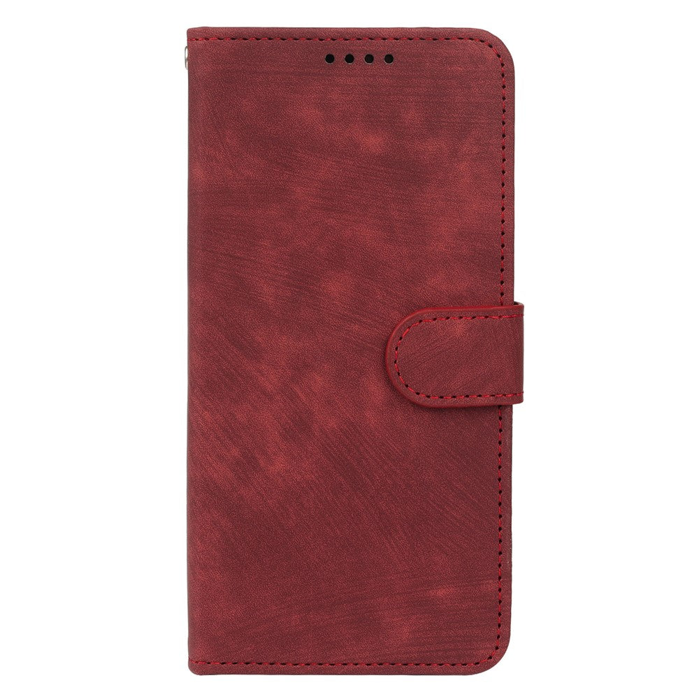 For Samsung Galaxy A57 5G Case Flip Wallet Striped Texture Leather Phone Cover - Red