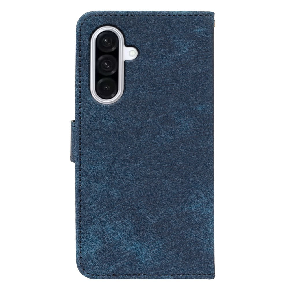 For Samsung Galaxy A57 5G Case Flip Wallet Striped Texture Leather Phone Cover - Blue