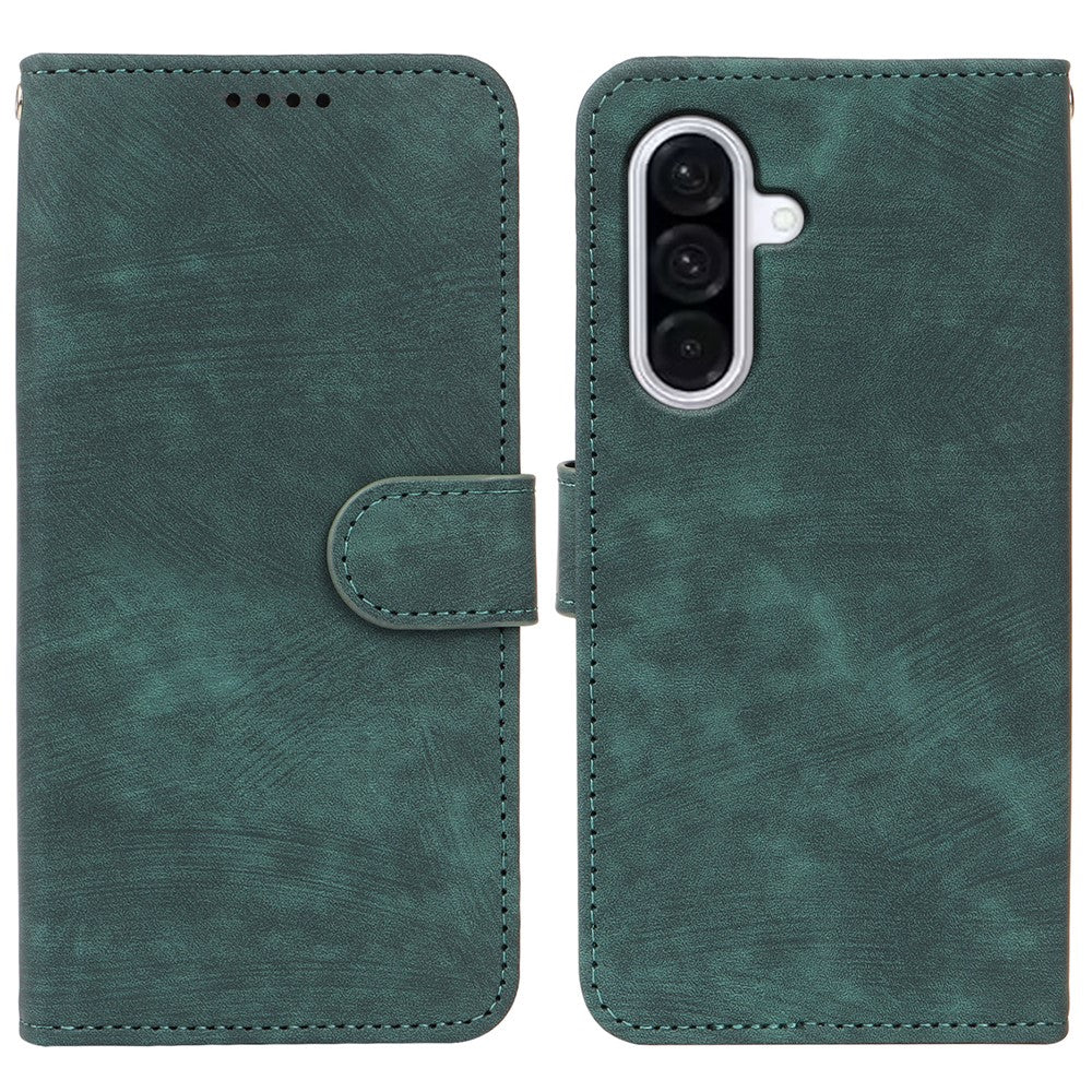 For Samsung Galaxy A57 5G Case Flip Wallet Striped Texture Leather Phone Cover - Green