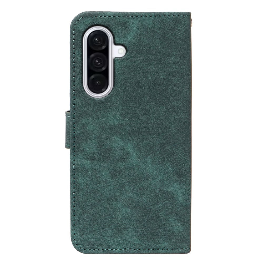 For Samsung Galaxy A57 5G Case Flip Wallet Striped Texture Leather Phone Cover - Green