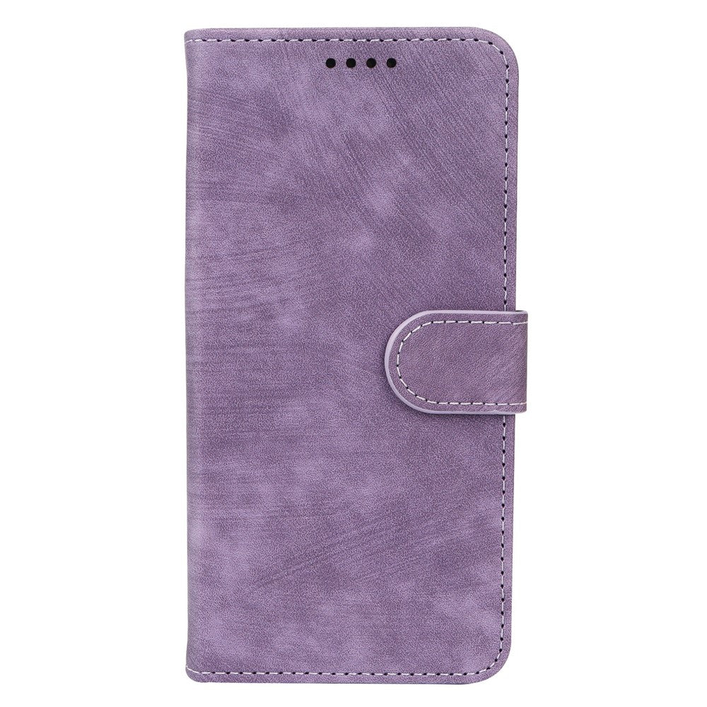 For Samsung Galaxy A57 5G Case Flip Wallet Striped Texture Leather Phone Cover - Purple