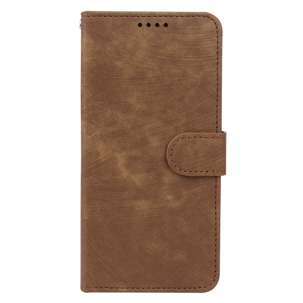 For Samsung Galaxy A57 5G Case Flip Wallet Striped Texture Leather Phone Cover - Brown