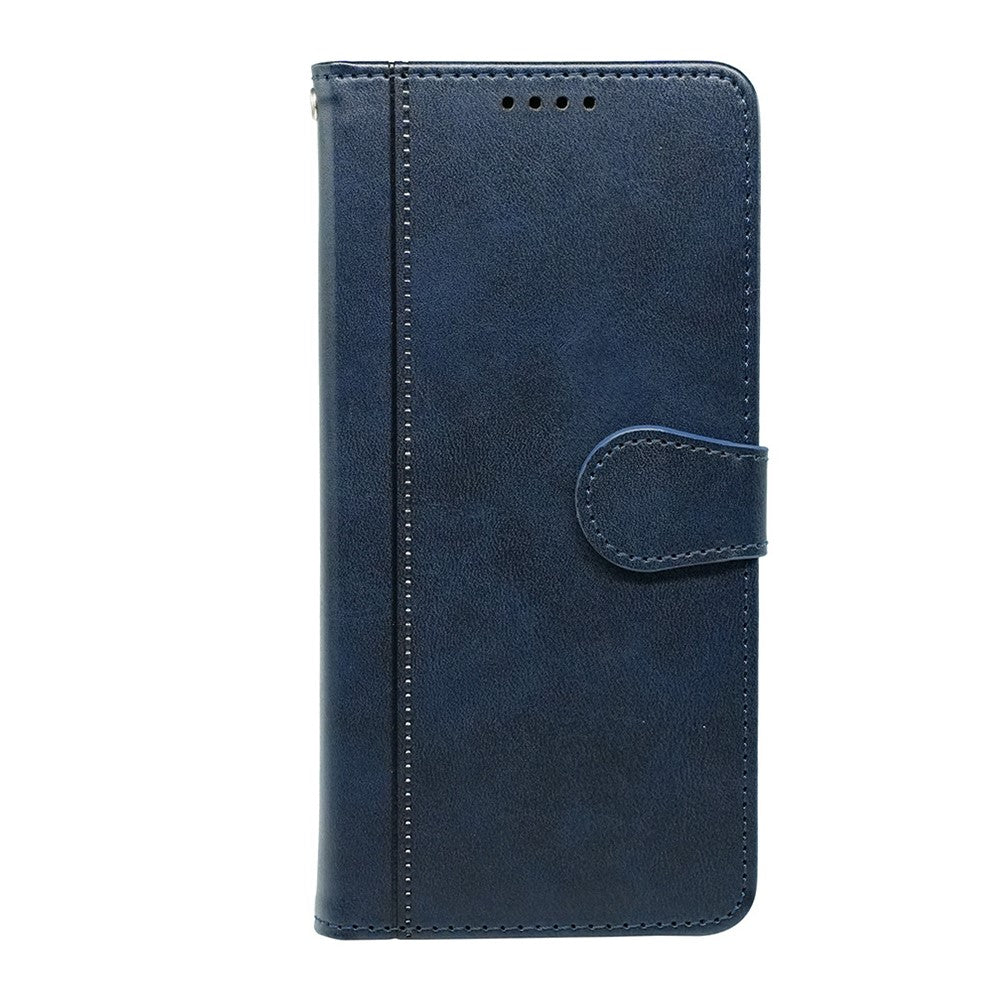 For Samsung Galaxy A57 5G Case Calf Texture Leather Stand Book Style Phone Cover - Blue