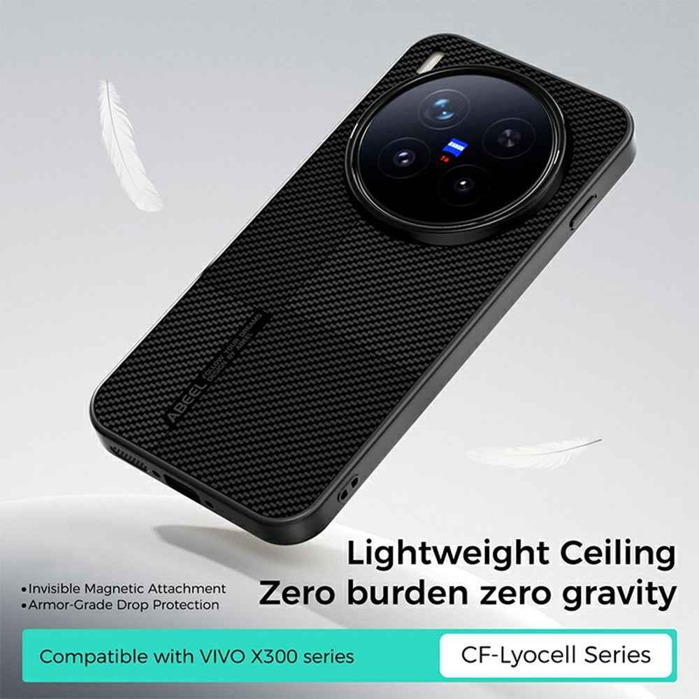 ABEEL CF-Lyocell Series For vivo X300 Pro 5G Magnetic Case Microfiber + PC + E-TPU Phone Cover - No.2