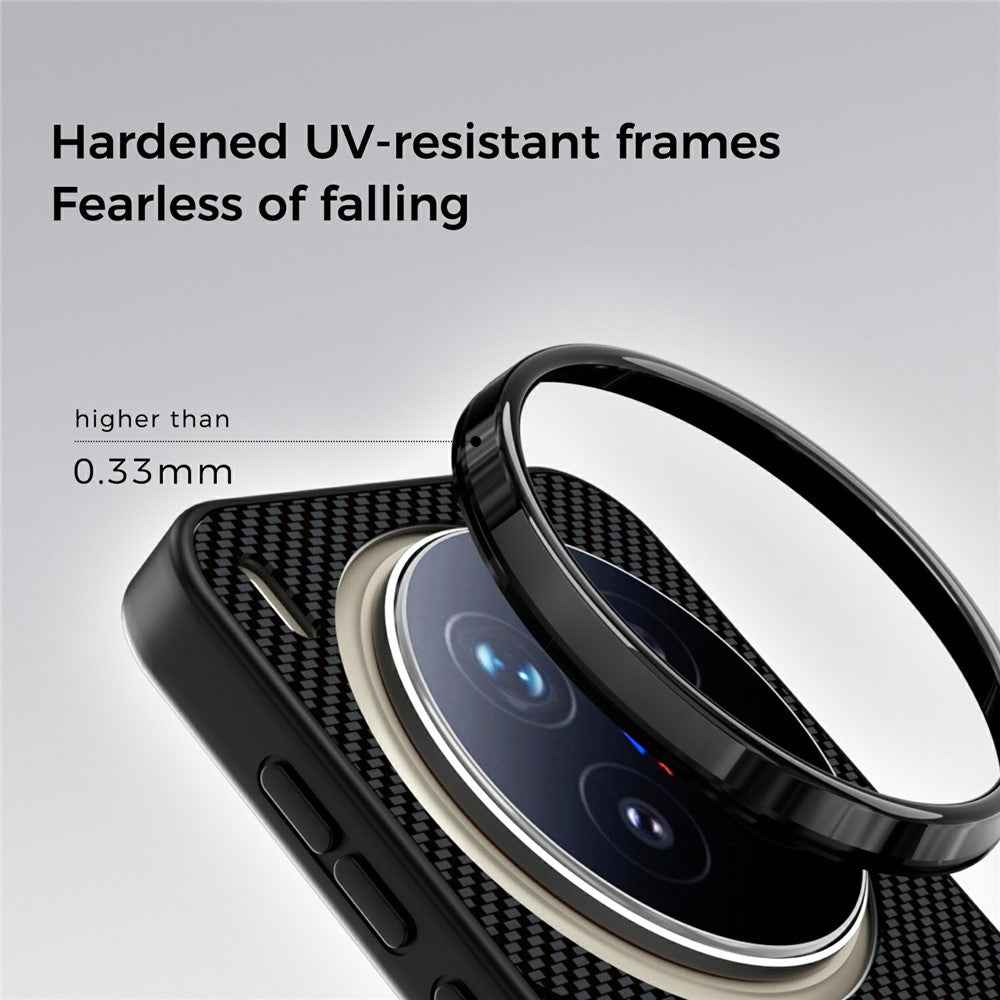 ABEEL CF-Lyocell Series For vivo X300 5G Magnetic Case Microfiber + PC + E-TPU Phone Cover - No.3