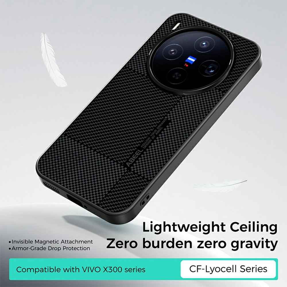 ABEEL CF-Lyocell Series For vivo X300 5G Magnetic Case Microfiber + PC + E-TPU Phone Cover - No.4